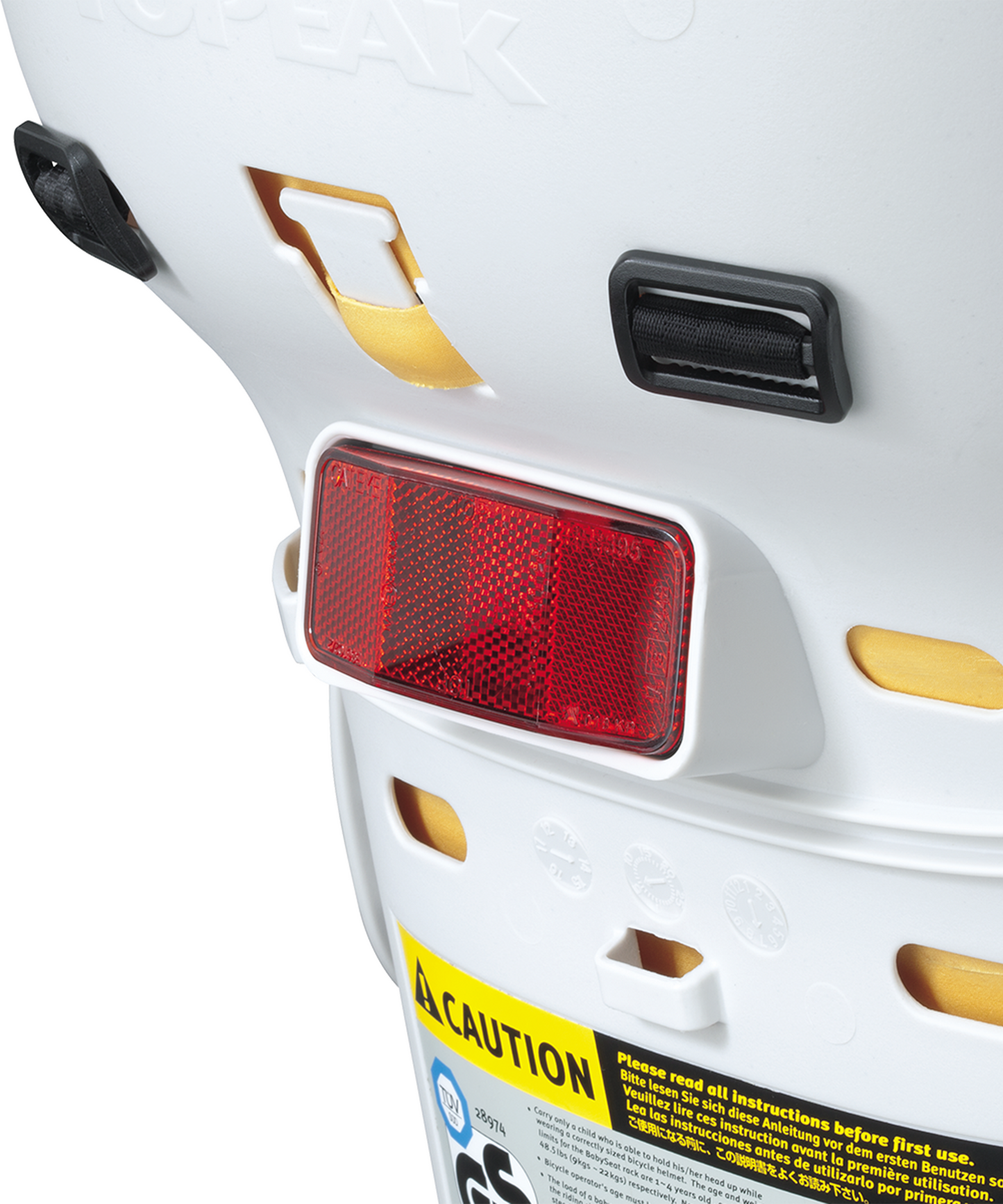 مقعد Topeak BabySeat II مع حامل تثبيت قرص العجلات مقاس 29 بوصة باللون الأصفر