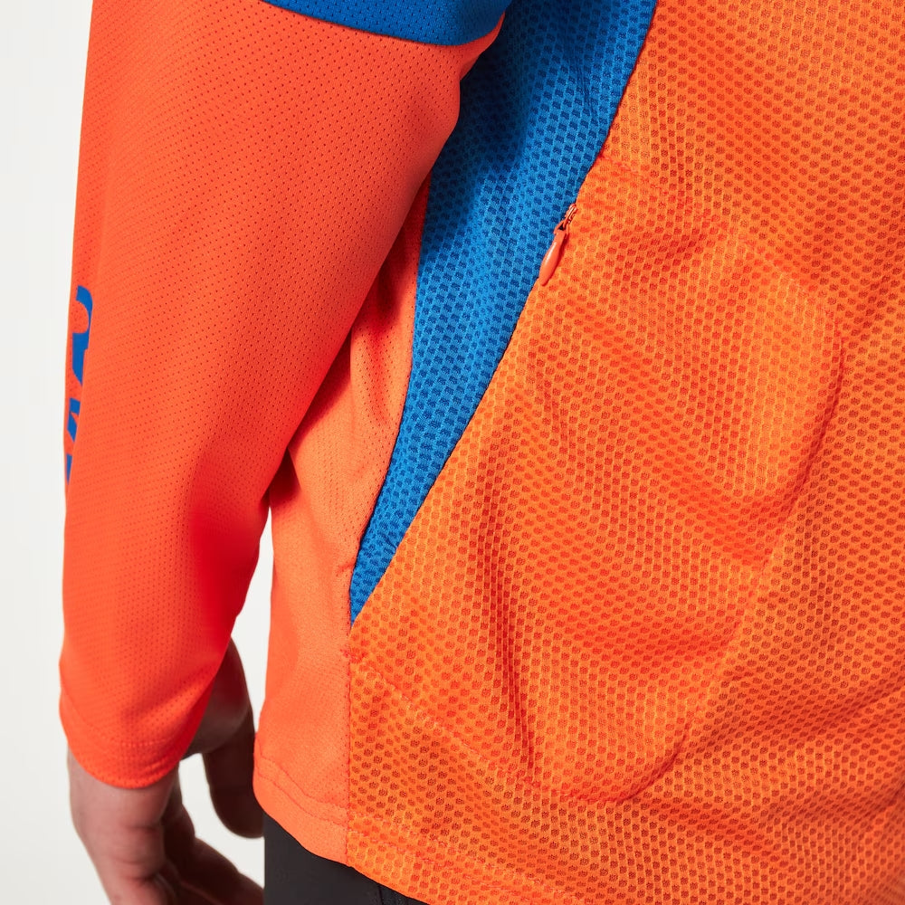 قميص OAKLEY FACTORY PILOT MTB L/S JERSEY II XS SCARLET IBIS