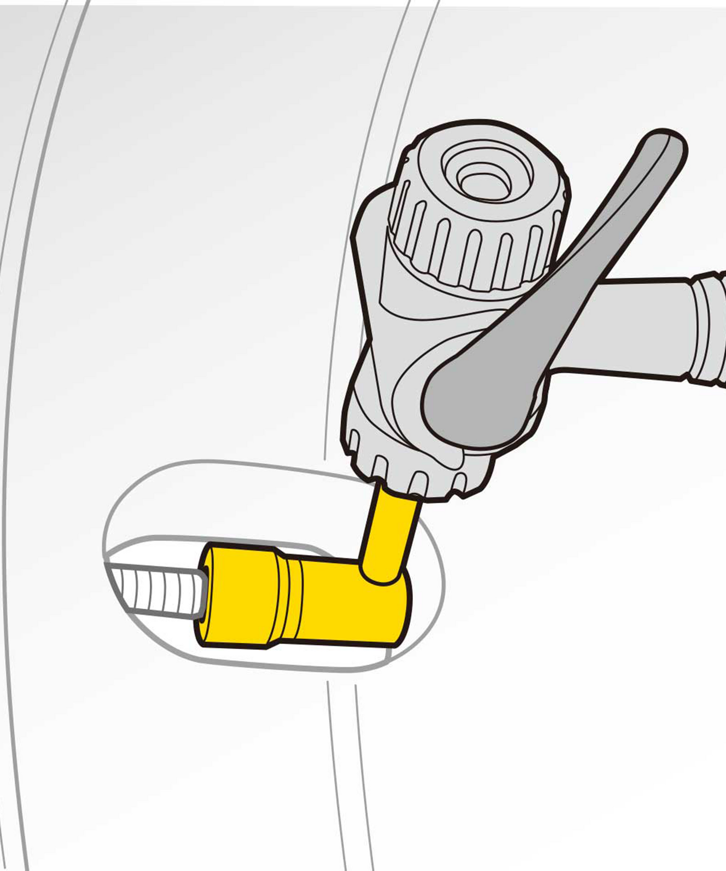 TOPEAK PRESSURE - محول صمام RITE SCHARGDER