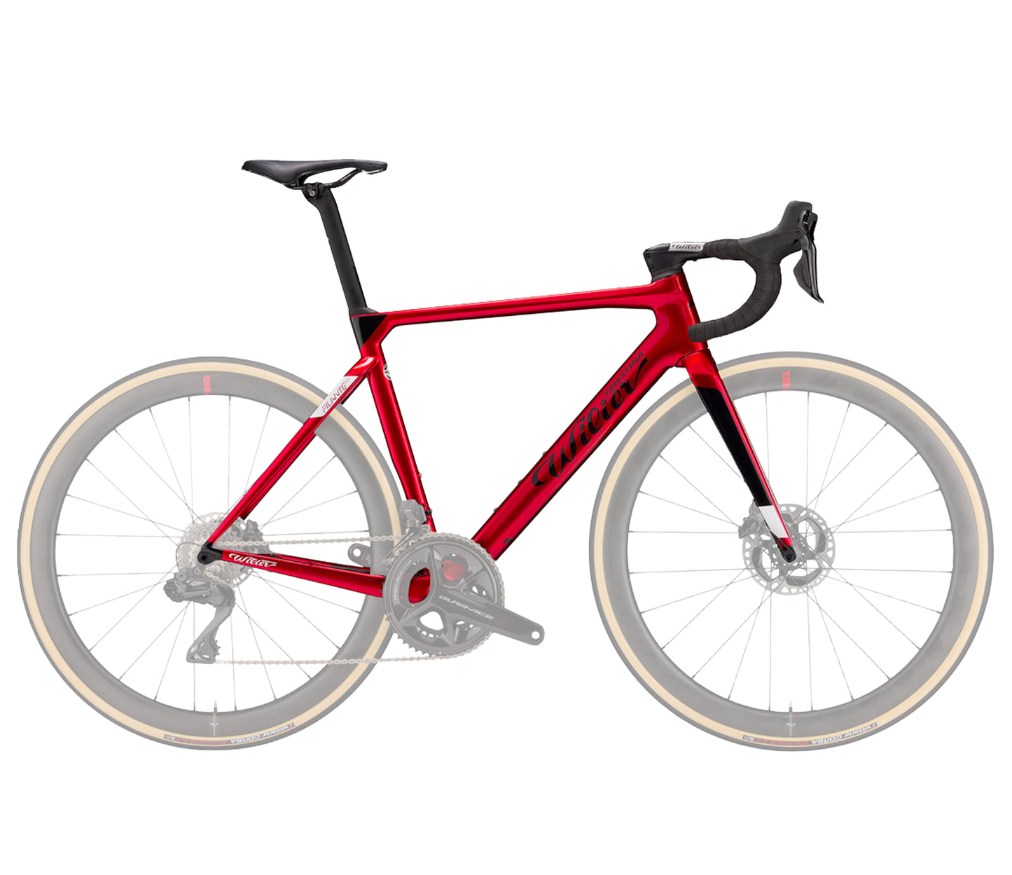 Wilier Bike Frameset Filante Disc+Wilier Filante Hnadlebar 88x40 M Red