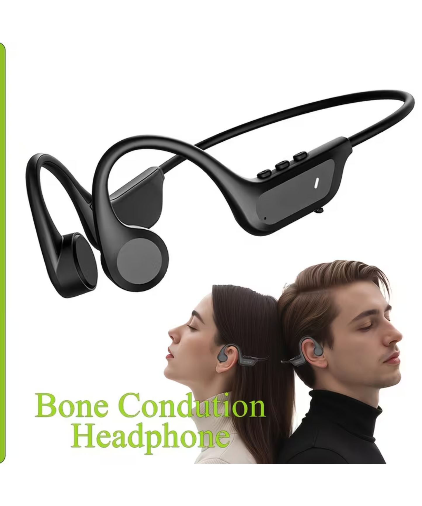 Zedhex Motion Headphone H10 Pro Open Ear Bone Conduction Titanium, Band 32GB IPX8 Waterproof Midnight Black 1 Piece