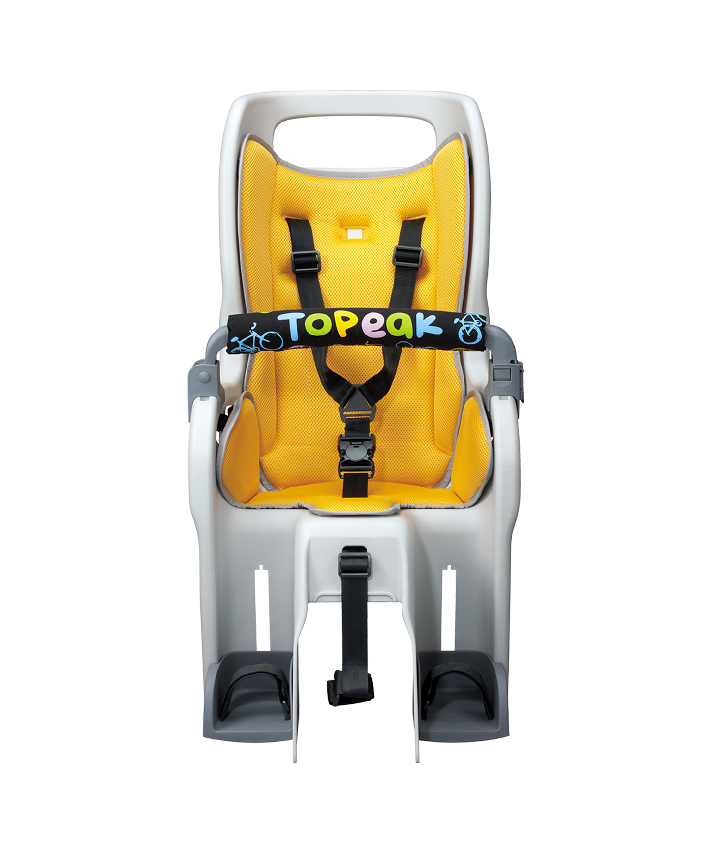 مقعد Topeak BabySeat II مع حامل تثبيت قرص العجلات مقاس 29 بوصة باللون الأصفر
