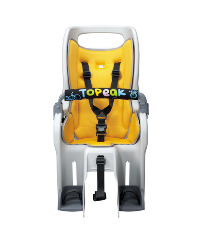 مقعد Topeak BabySeat II مع حامل تثبيت قرص العجلات مقاس 29 بوصة باللون الأصفر
