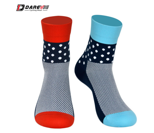 Darevie Unisex Socks  Breathable Darevie Odd Blue/Red