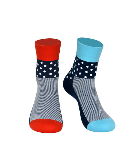 Darevie Unisex Socks  Breathable Darevie Odd Blue/Red