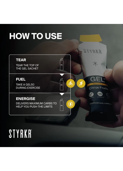 Styrkr GEL50 Dual-Carb Energy Gel