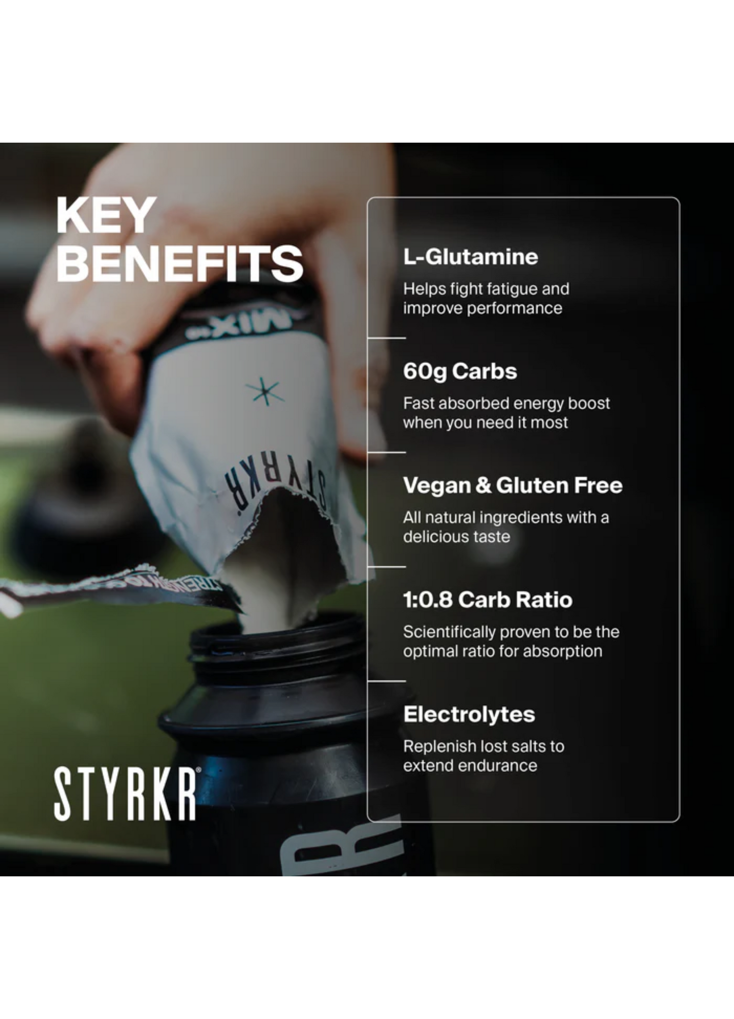 Styrkr Mix60 Carbs+Electrolytes+L-Glutamine