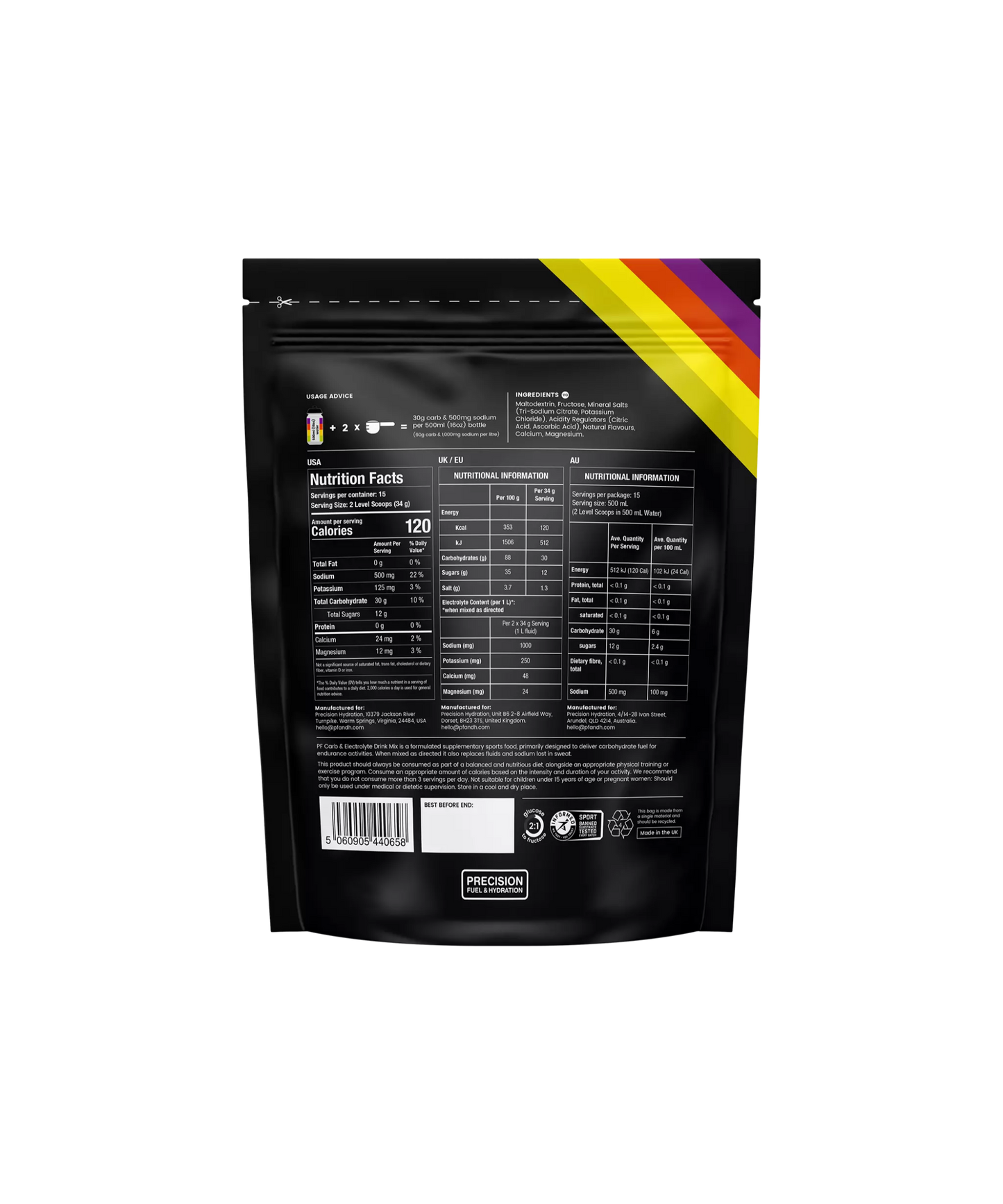 Precision Fuel & Hydration - PF 60 Carb & Electrolyte Drink Mix