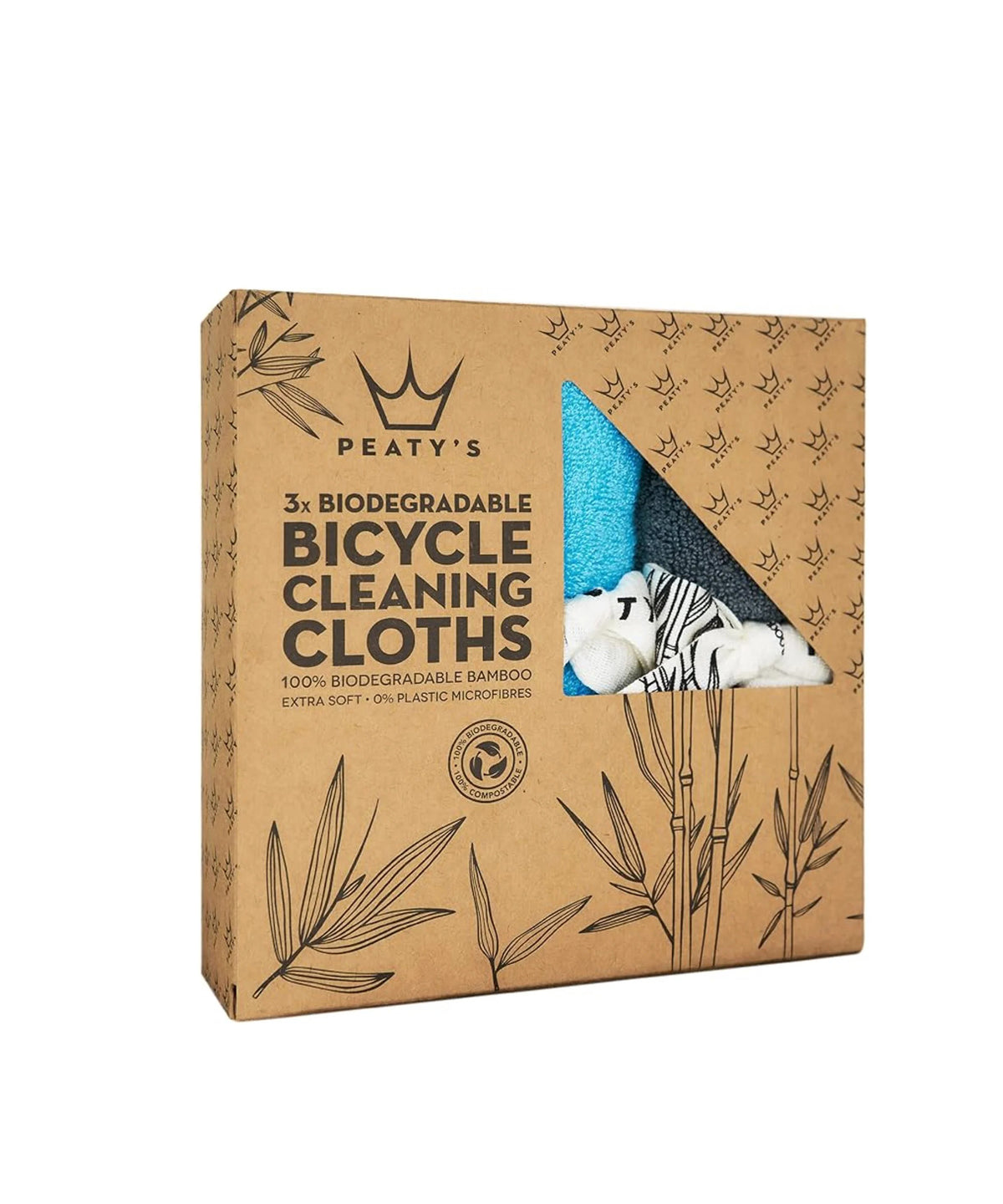 Peaty's Bamboo Bicycle Cleaning Cloths (Pack of 3)