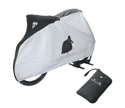 غطاء دراجة TOPEAK للسباقات 190T من النايلون المقاوم للأشعة فوق البنفسجية باللون الأسود والفضي