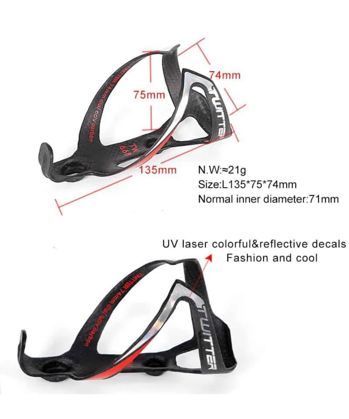 Twitter Carbon Bottle Cage